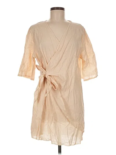 Pre-owned Unbranded Kimono In Tan