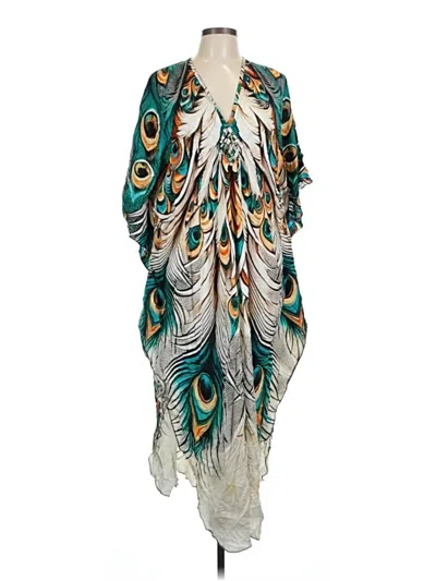 Pre-owned Unbranded Kimono In Teal