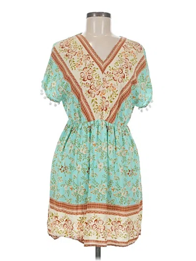 Pre-owned Unbranded Kimono In Teal