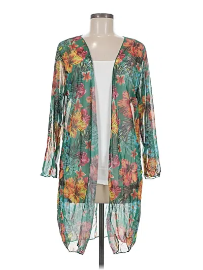 Pre-owned Unbranded Kimono In Teal