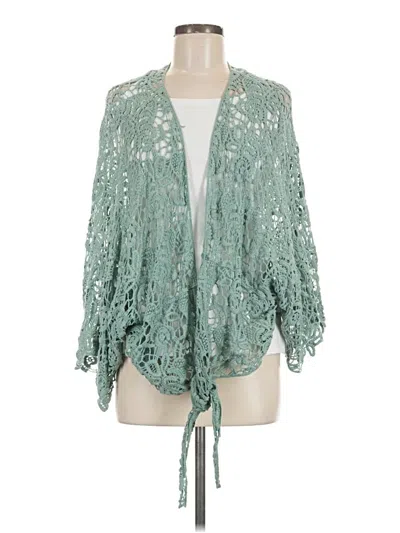 Pre-owned Unbranded Kimono In Teal