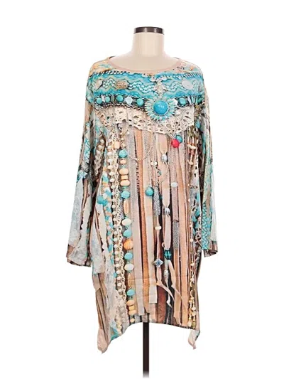 Pre-owned Unbranded Kimono In Teal