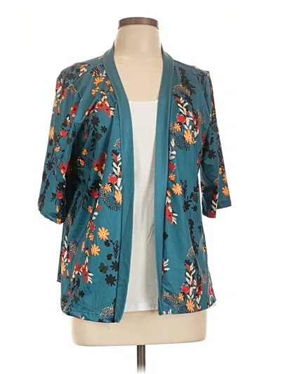 Pre-owned Unbranded Kimono In Teal