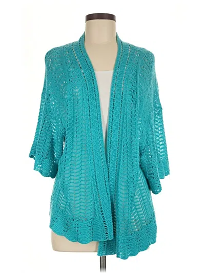 Pre-owned Unbranded Kimono In Teal