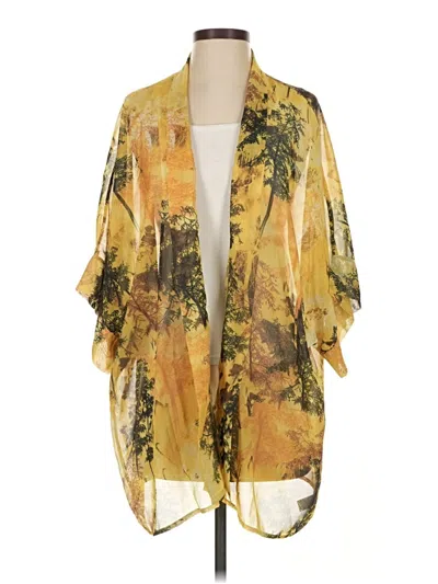 Pre-owned Unbranded Kimono In Yellow