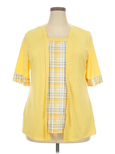 Pre-owned Unbranded Kimono In Yellow