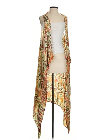 Pre-owned Unbranded Kimono In Yellow