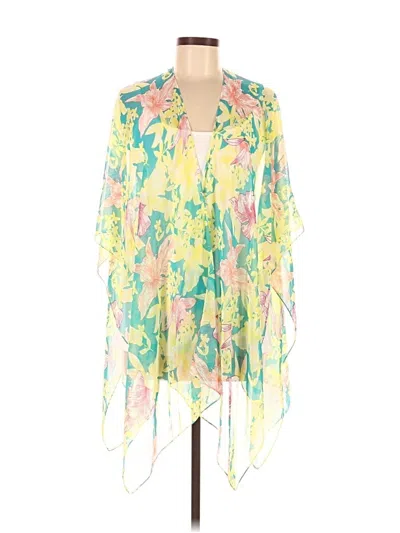 Pre-owned Unbranded Kimono In Yellow