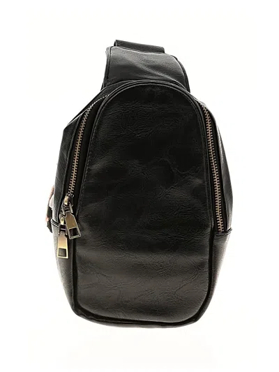 Pre-owned Unbranded Leather Backpack In Black