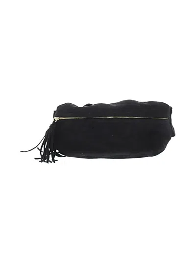Pre-owned Unbranded Leather Belt Bag In Black