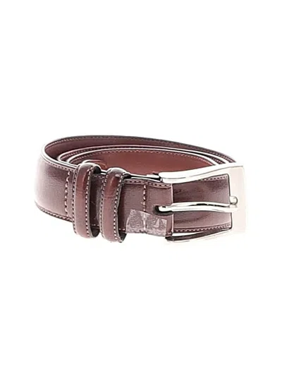 Pre-owned Unbranded Leather Belt In Burgundy