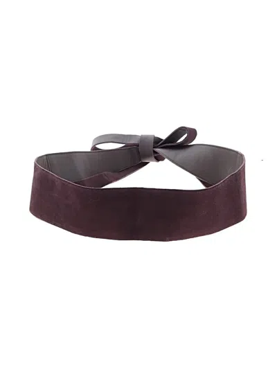 Pre-owned Unbranded Leather Belt In Burgundy