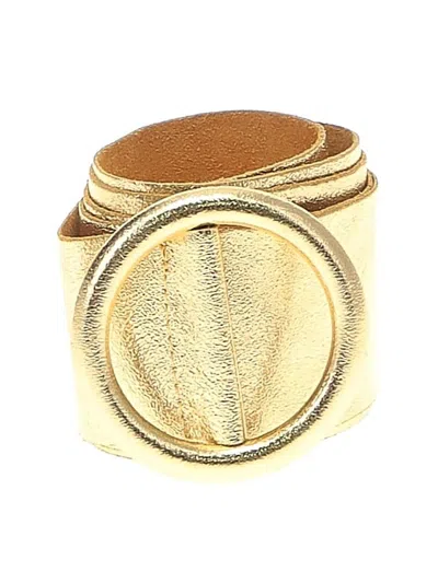 Pre-owned Unbranded Leather Belt In Gold