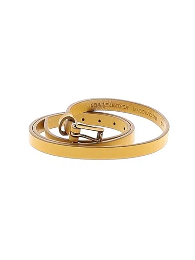 Pre-owned Unbranded Leather Belt In Gold