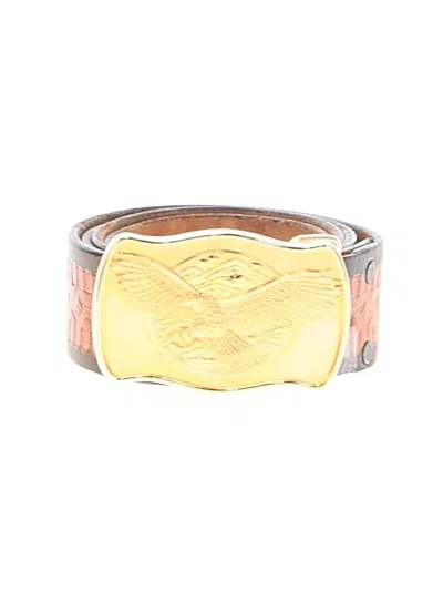 Pre-owned Unbranded Leather Belt In Gold