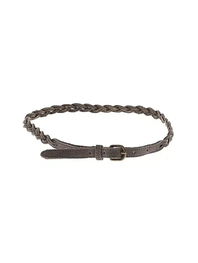 Pre-owned Unbranded Leather Belt In Gray