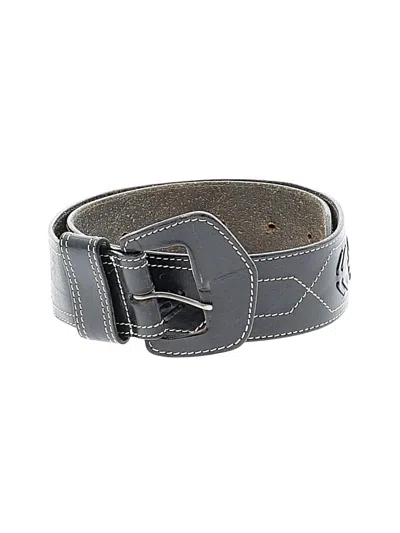 Pre-owned Unbranded Leather Belt In Gray