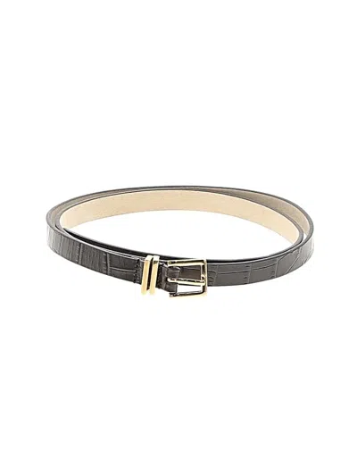 Pre-owned Unbranded Leather Belt In Gray
