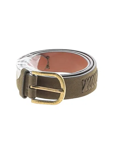 Pre-owned Unbranded Leather Belt In Green