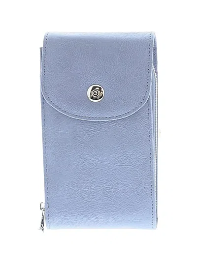 Unbranded Leather Clutch In Blue