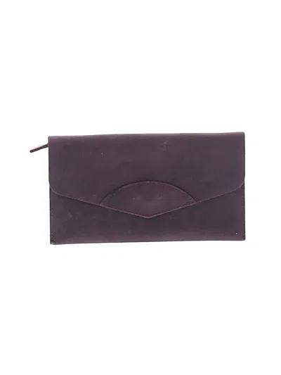 Pre-owned Unbranded Leather Clutch In Purple