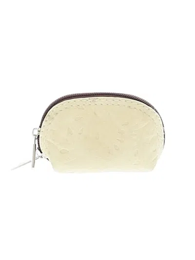 Pre-owned Unbranded Leather Coin Purse In Ivory