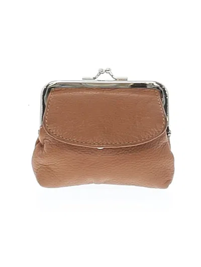 Pre-owned Unbranded Leather Coin Purse In Tan