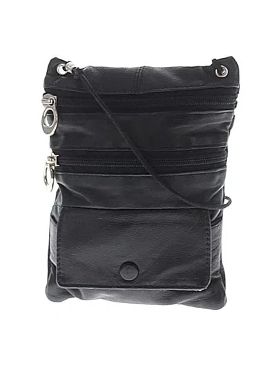 Pre-owned Unbranded Leather Crossbody Bag In Black