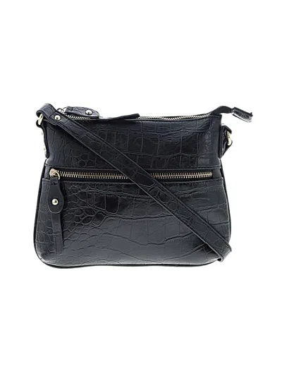 Pre-owned Unbranded Leather Crossbody Bag In Black