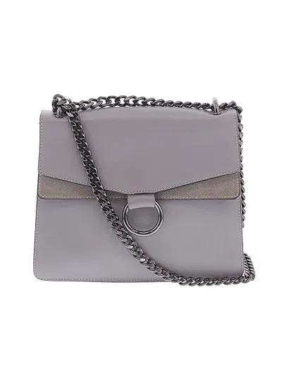 Pre-owned Unbranded Leather Crossbody Bag In Gray