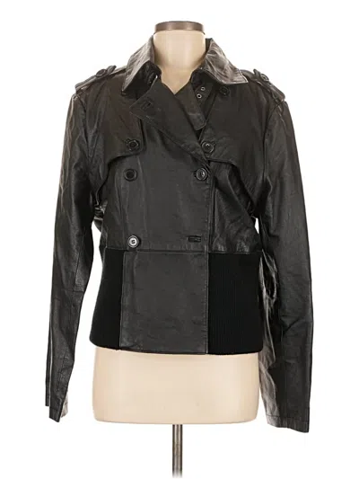 Pre-owned Unbranded Leather Jacket In Black