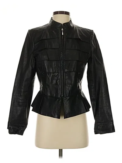 Pre-owned Unbranded Leather Jacket In Black