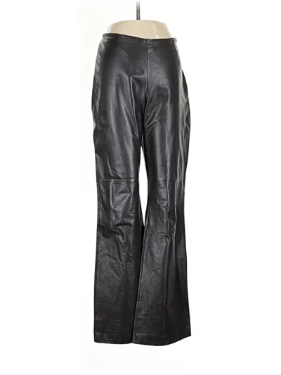 Pre-owned Unbranded Leather Pants In Black