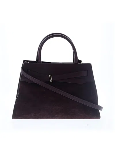 Pre-owned Unbranded Leather Satchel In Burgundy