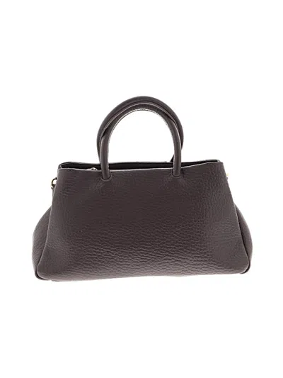 Pre-owned Unbranded Leather Satchel In Purple