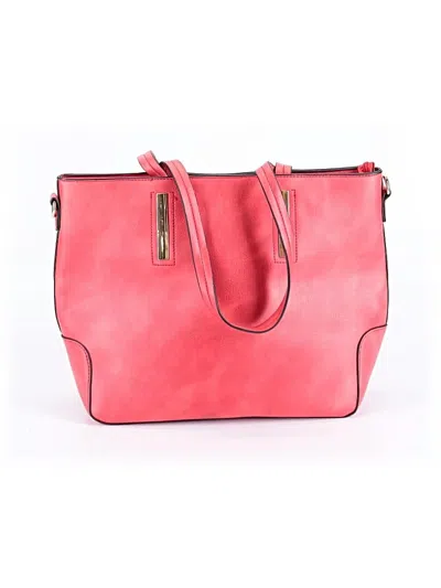 Pre-owned Unbranded Leather Tote Bag In Red