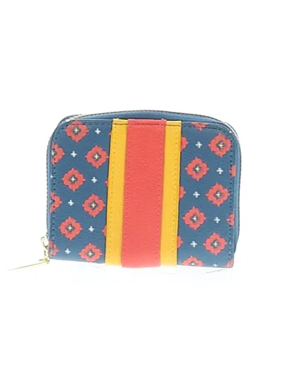 Pre-owned Unbranded Leather Wallet In Blue