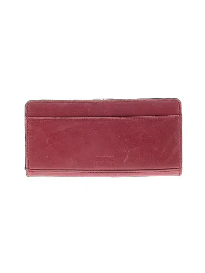 Pre-owned Unbranded Leather Wallet In Burgundy