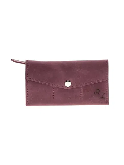 Pre-owned Unbranded Leather Wallet In Burgundy