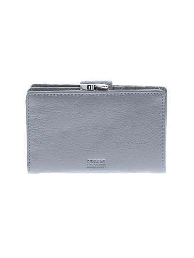 Pre-owned Unbranded Leather Wallet In Gray