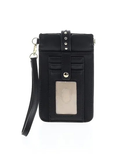 Pre-owned Unbranded Leather Wristlet In Black