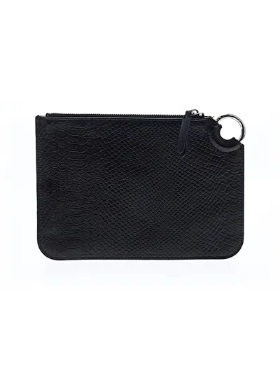 Pre-owned Unbranded Leather Wristlet In Black