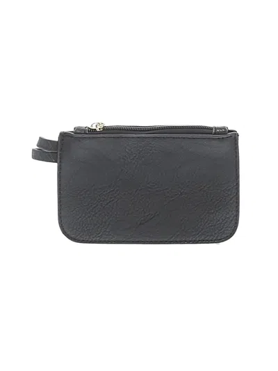 Pre-owned Unbranded Leather Wristlet In Black