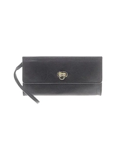 Pre-owned Unbranded Leather Wristlet In Black