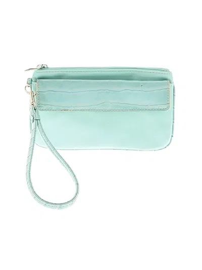 Pre-owned Unbranded Leather Wristlet In Blue