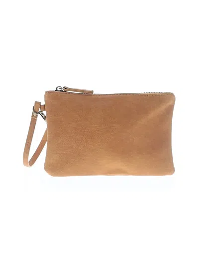 Pre-owned Unbranded Leather Wristlet In Brown