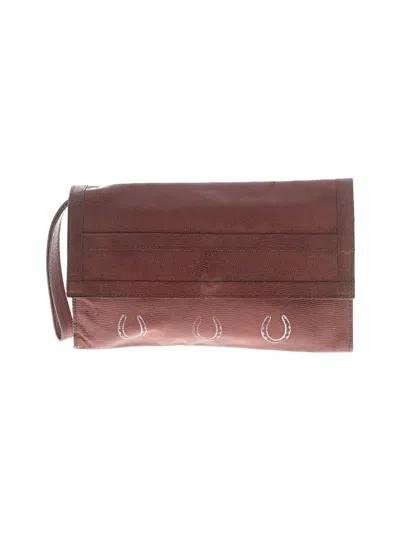 Pre-owned Unbranded Leather Wristlet In Brown