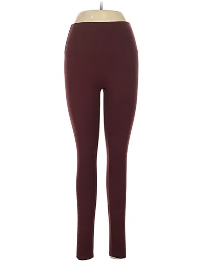 Pre-owned Unbranded Leggings In Burgundy