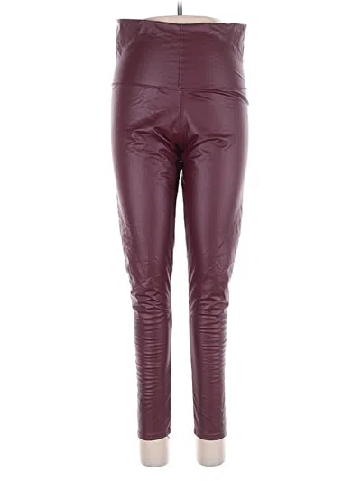 Pre-owned Unbranded Leggings In Burgundy