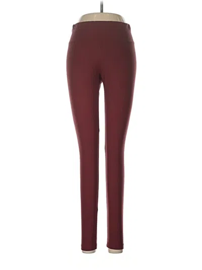 Pre-owned Unbranded Leggings In Burgundy